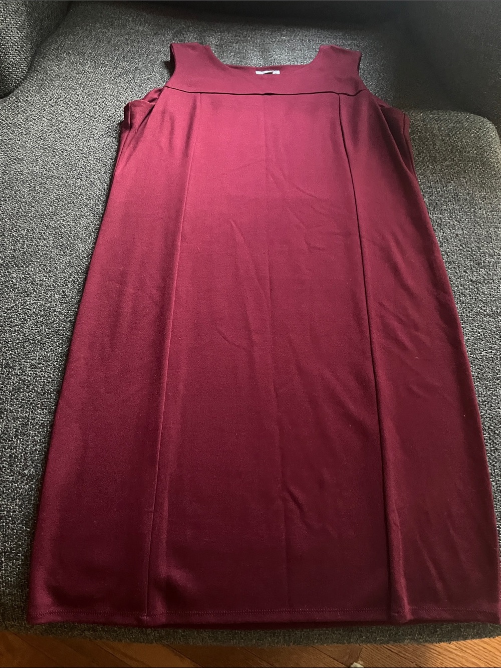 J. Jill Burgundy Midi Ponte Tank Dress/Jumper